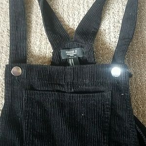 Forever 21 Dresses - BLACK CORDUROY OVERALL DRESS Forever 21 Dresses - BLACK CORDUROY OVERALL DRESS